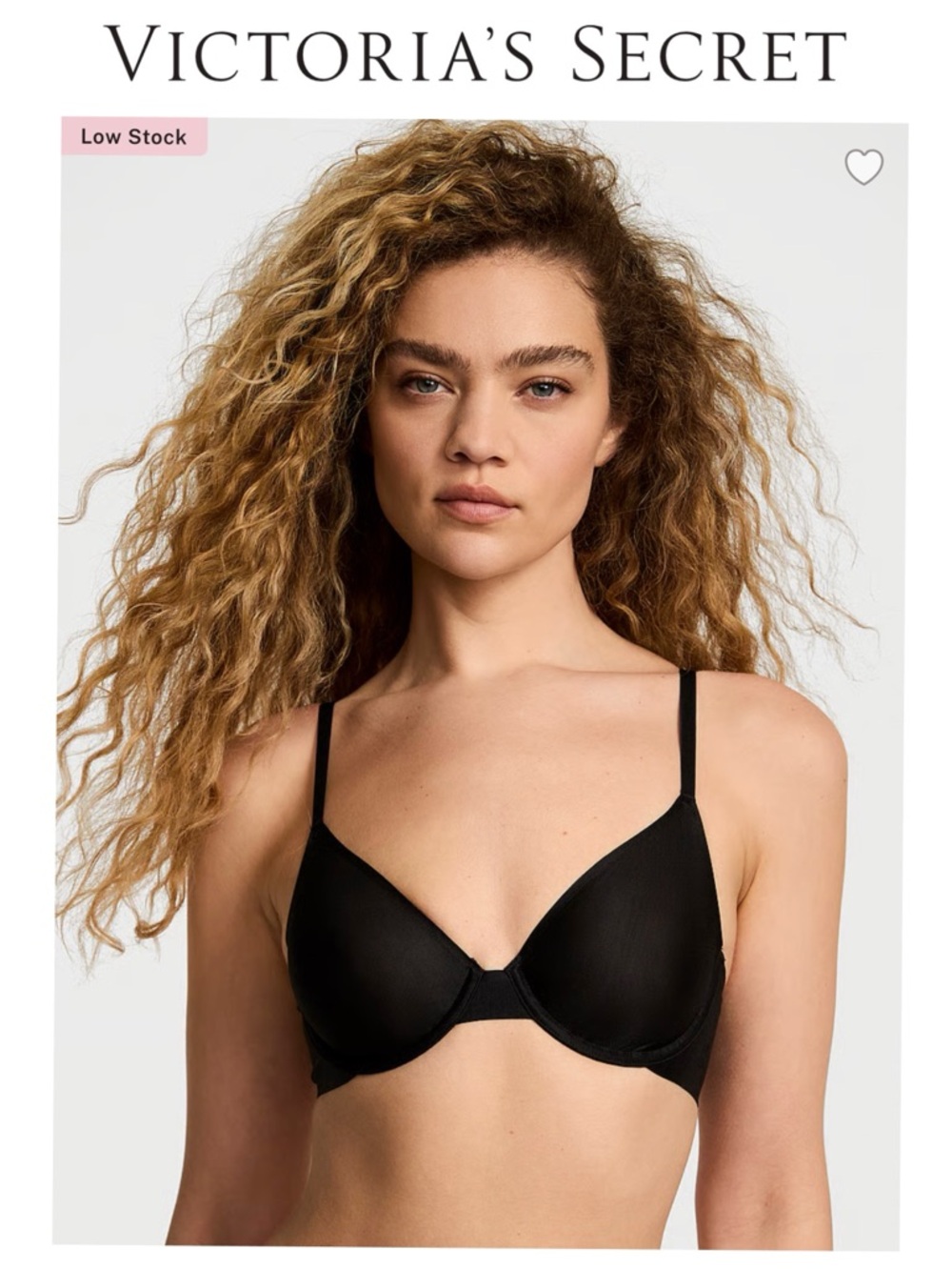 NWT VICTORIA'S SECRET Shapewear Sheer Smoothing Unlined Black Demi Bra 38B